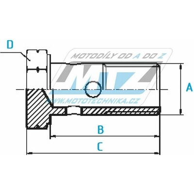 Šroub průtokový (šroub dutý) M10x1,0x23 (verze Nissin) - nerezový LUMCH921C – Zboží Mobilmania