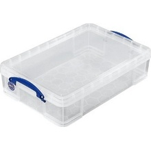 Really useful Products Ltd. Plastový úložný box 10,5 l s víkem transparentní