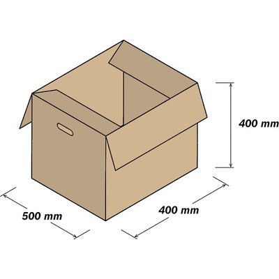 NAKUPIM.SK Krabice na sťahovanie 500 x 400 x 400 mm 5 ks