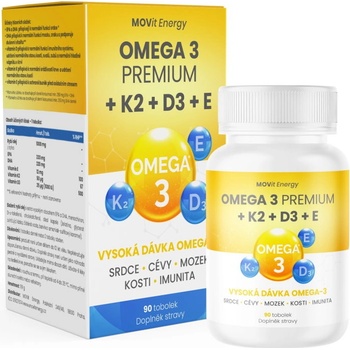 MOVit Omega 3+K2+D3+E Premium 90 toboliek