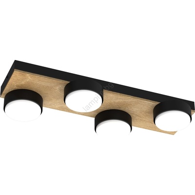 Luminex Плафон SEMA 4xGX53/15W/230V черен/кафяв/дъб (LU7943A)