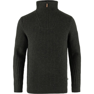 Fjällräven Övik Half Zip Knit M, Dark Olive