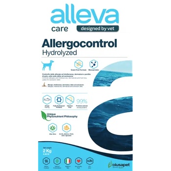 Diusapet Alleva Care Allergocontrol - пълноценна храна за пораснали кучета над една година, при хранителната непоносимост, кожни проблеми, дерматози и прекомерен косопад, Италия - 2 кг P10274