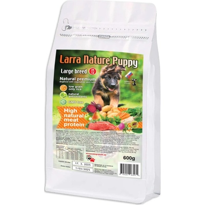 Larra Nature Puppy Veľké a Obrie Plemená Superprémium bravčové & hovädzie 0,6 kg
