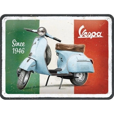 Plechová ceduľa Vespa - 1946, 20 x 15 cm