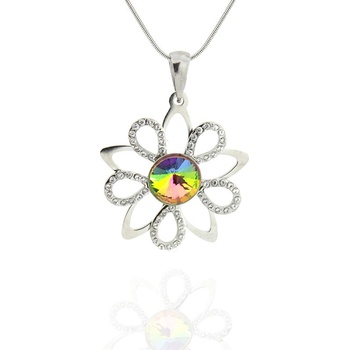 Foxette Ocelový přívěsek Kytka se zirkony JF 0388