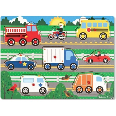 Melissa & Doug puzzle s úchytkou Dopravné prostriedky
