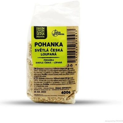 Provita pohanka lúpaná česká svetlá 400g