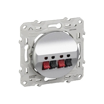 Schneider Electric SE Двойна розетка аудио цвят Алуминий Odace /до изчерпване/ - S530488 (S530488)