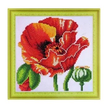 Collection D'Art Collection D`art - Картина с частична диамантена мозайка - Мак (AX303011)