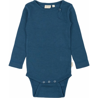 Merino body detské dlhý rukáv PP PETIT PIAO modré Ensign Blue