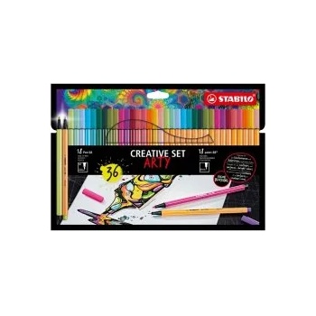 STABILO Тънкописци Creative 8868 18 x Point 88 + 18 x Pen 68