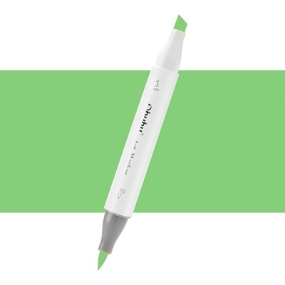 Lihová fixa OHUHU oboustranná Brush & Chisel, Lettuce Green (G150)