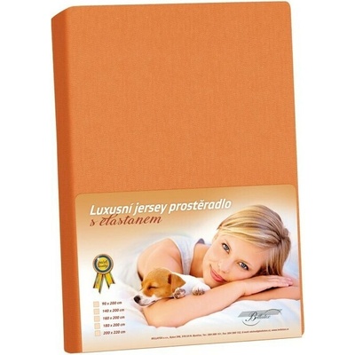 Bellatex Jersey prostěradlo s elastanem mandarinkové 90x200