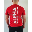 Alpha Industries Backprint T tričko pánske speed red červené