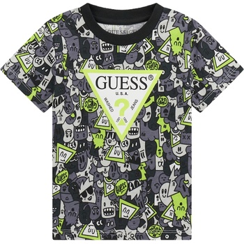 Guess Тениска с къс ръкав Guess - С човечета, многоцветна, 12 м (20253-N5YI04-K8HM4-PK01-12M)