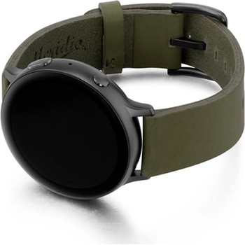 Meridio Уникална ръчно изработена кожена (естествена кожа) каишка за Samsung Galaxy Watch Active - Meridio Deep Leaf Full Grain Leather Band (тъмнозелен) (20DLSG)