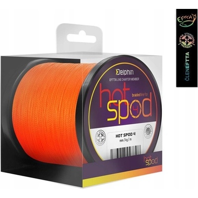Delphin Šnúra HotSPOD 4 Oranžová 300m 0,14mm 9,1kg