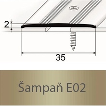 PROFIL Team Přechodový profil šampaň E02 šroubovací 35 mm x 2,7 m
