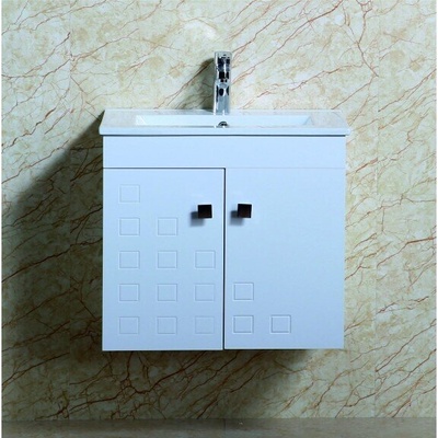 InterCeramic Конзолен шкаф за баня InterCeramic ICP 6140 " ДИВА" - PVC, бял с порцеланов умивалник (ICP 6140 ";ДИВА";)