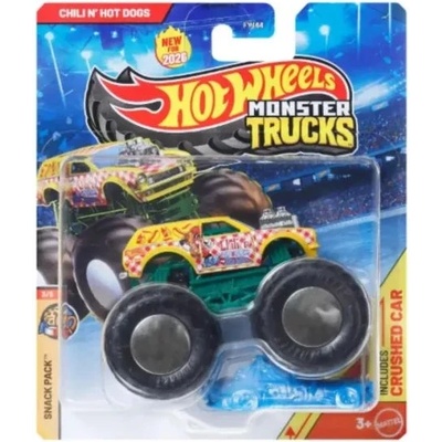 Mattel Hot Wheels: Monster Trucks количка - Chili N"Hot Dogs (JHY49)