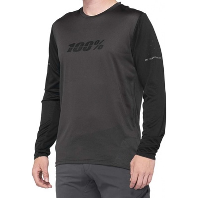 100% Ridecamp Long Sleeve black/charcoal
