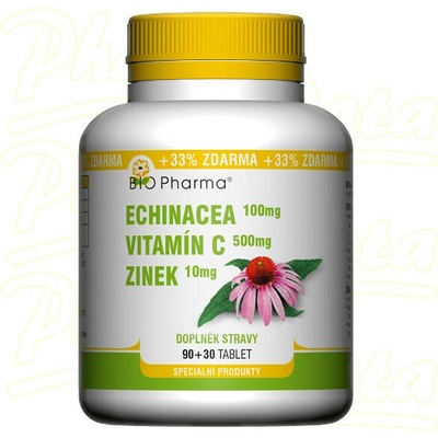 MedPharma Echinacea 100 mg + VitamínC 500 mg + Zinek 10 mg 120 tablet