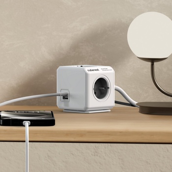Cubenest PowerCube Extended USB PD 20W, USB, USB-C, 4x zásuvka, 1,5m PC420GY sivý/biely