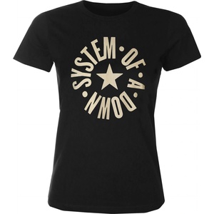 HYBRIS дамска тениска System Of A Down - Circle Star Logo - Black - HYBRIS - WMX-5-SOAD007-BK