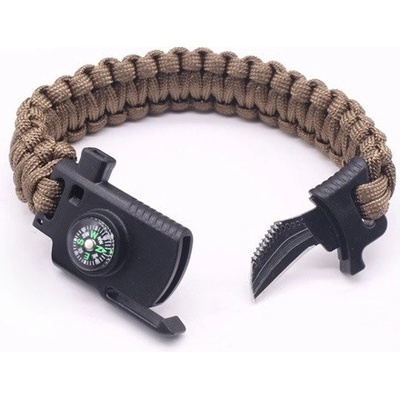 M5 Multi Paracord Survival hnedá