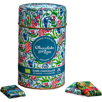 Chocolate and Love Sea Salt Bio plechovka s napolitánkami 30 x 5,5 g