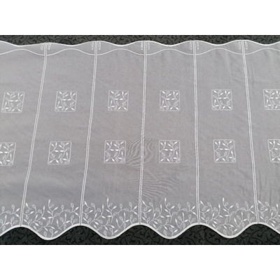 Záclona na vitrážku - voálové s výšivkou V550 60 cm