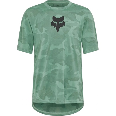 FOX Racing Мъжка фланелка с къс ръкав за колоездене FOX Racing Ranger Tru Dri S/S Jersey Cycling jersey - Pine - размер M (056-3244-1512)