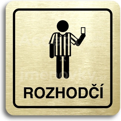 ACCEPT Piktogram rozhodčí IV - zlatá tabulka - černý tisk