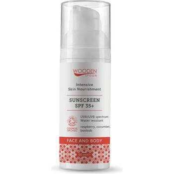 Image 1 of Wooden Spoon Био Слънцезащитен Крем с Малина, Краставица и Баобаб | SPF 35+, Wooden Spoon (3019)