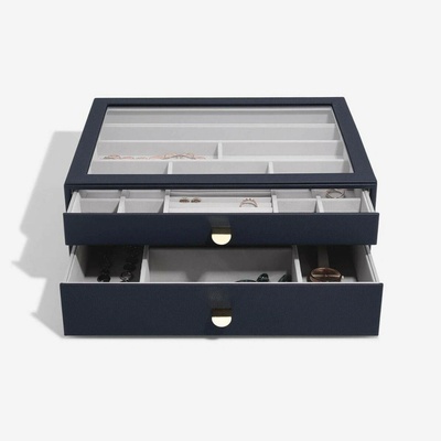 Stackers šperkovnice se šuplíky 2v1 Navy Pebble Supersize Drawers tmavě modrá 76056