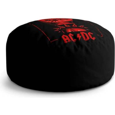 Sablio Taburet Circle ACDC Červená ruka: 38x48 cm