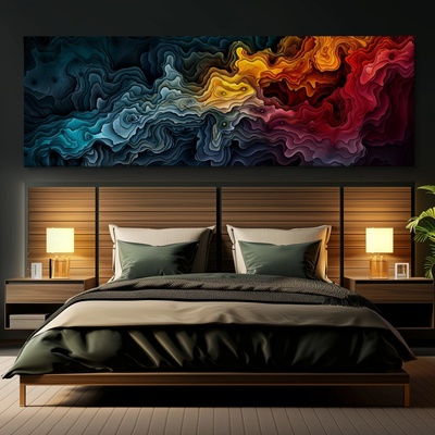 Obraz na plátně - Hloubky odhalující FeelHappy.cz Velikost obrazu (šířka x výška): 90 x 30 cm
