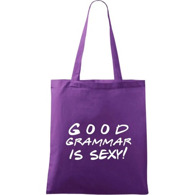 Good grammar is sexy Taška bavlnená 42 x 38 cm Fialová