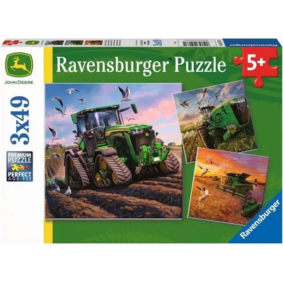 Ravensburger - Puzzle 3x49 John Deere in Aktion - 40 - 99 piese