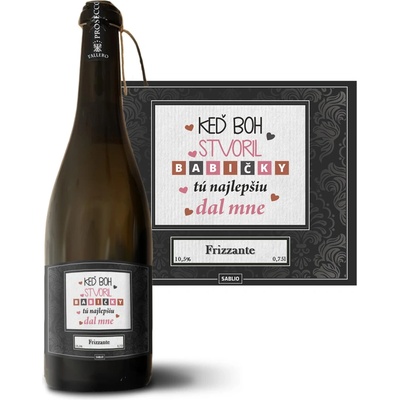 Sablio Keď Boh stvoril babičky Prosecco biele suché šumivé víno 10,5 % 0,75 l (holá fľaša)