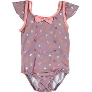 Sterntaler Детски бански костюм Sterntaler Kid's Swim Suit Heart Swimsuit - Pastel Violet - размер 74/80 (EU) (750-1737-0111)