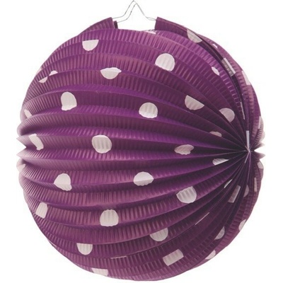 Anděl Kulatý lampion - fialový s puntíky - 25 cm - 9264 – Zbozi.Blesk.cz