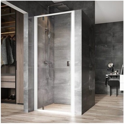 Ravak Nexty sprchové dveře NDOP1, 77,7-82,7x195 cm, bílá/chrom, sklo transparent 03O40100Z1