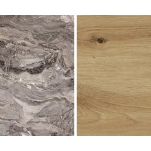 Polyform obkladová deska oboustranná kámen šedý/dřevo královské 10x640x4100 mm