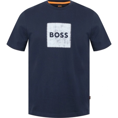 Boss Тениска Boss Men's Orange Box Logo Cotton Short Sleeve T-Shirt - Navy 404