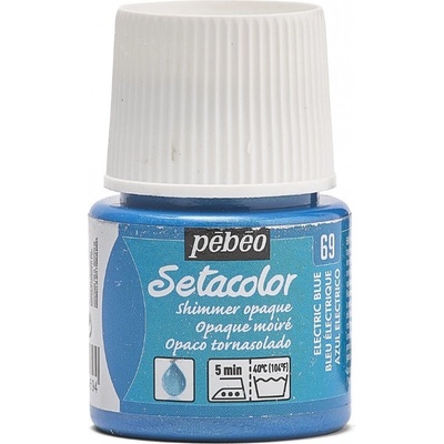 Pébéo Setacolor opaque farba na textil 69 shimmer electric blue 45 ml