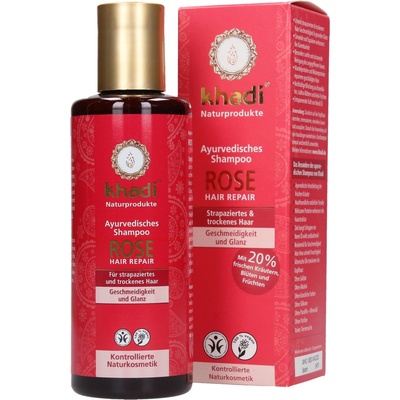 Khadi reparačný šampón pre poškodené vlasy Ruže 210 ml
