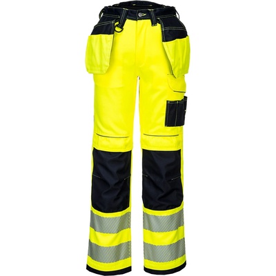 Portwest hi-vis КОБУР pw3 t501 / Светлоотразителни панталони - hv жълто/черно uk 38/eu 54 (t501ybr38)