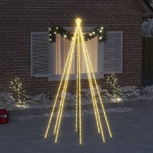 vidaXL Коледна елха водопад за закрито и открито 400 LED 2, 5 м (51294)
